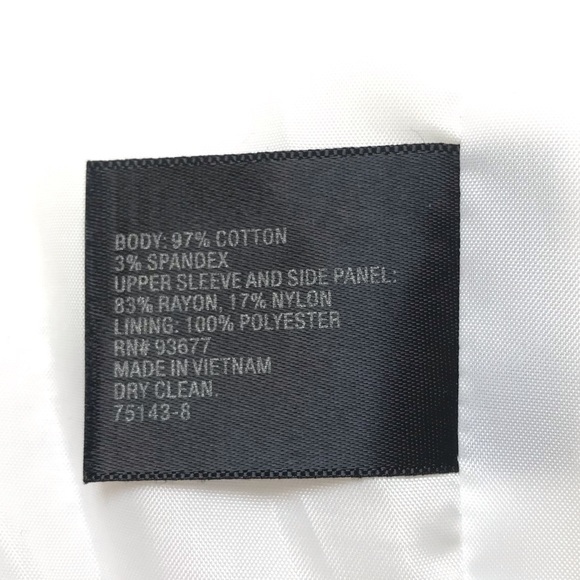 🛍️ SOLD VINTAGE Worthington White Cropped Textured Blazer 10 - Picture 7 of 7